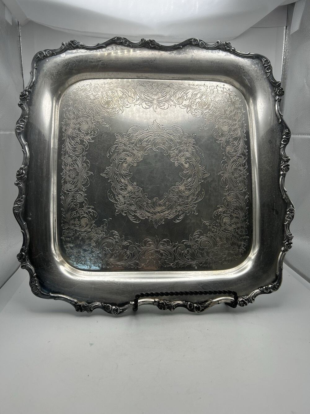 Silverplate International Silver Co. “American Rose” Serving Platter